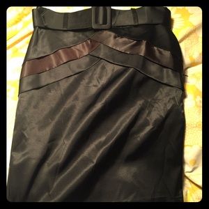 Easy Collection Silky Belted Stretch Skirt